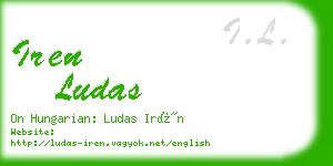 iren ludas business card